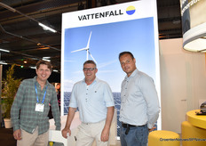 Lex Woldringh, Hugo Heemskerk and Mike Onrust of Vattenfall.                             